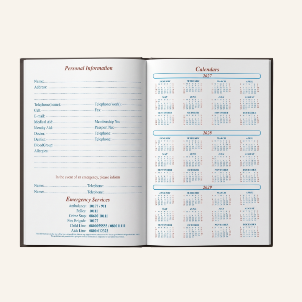Blue Rhapsody – Hand-Painted Diary 2027