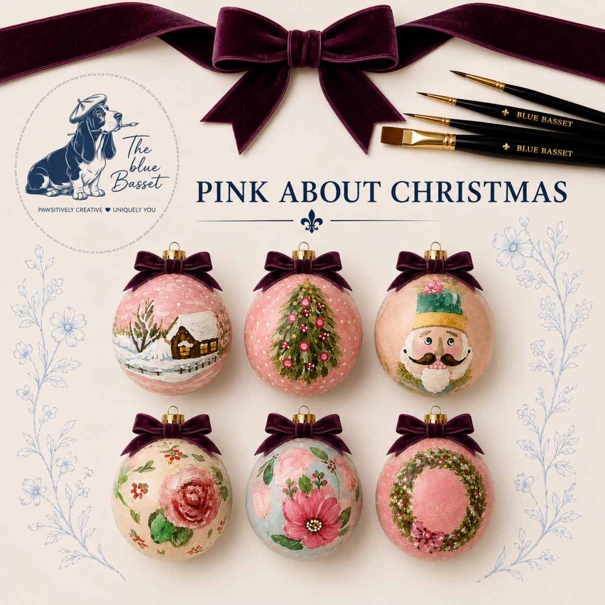 Pink About Christmas - Set of Six