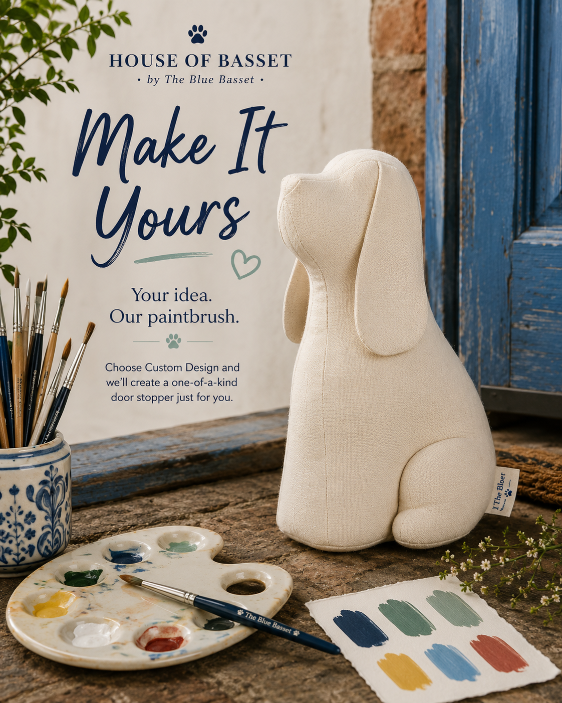 Hold That Thought - Hand-Painted Door Stopper