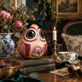 Lady Hootington | No. 01 — Hand-Painted Calabash
