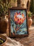 Protea Proud - Hand-Painted Wooden Tray