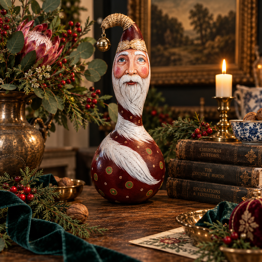 Sir Nicholas Puddingworth | No. 02 - Hand-Painted Calabash